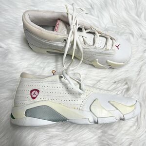 Nike Air Jordan 14 Retro Low 'Cerise' 2006 White Green 312568-161 Size 5.5 Youth